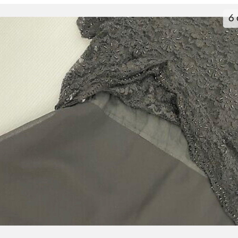 Designer Studio 1940 Short Sleeve Black Lace & Beaded Lined Size 18W. - Picture 5 of 5